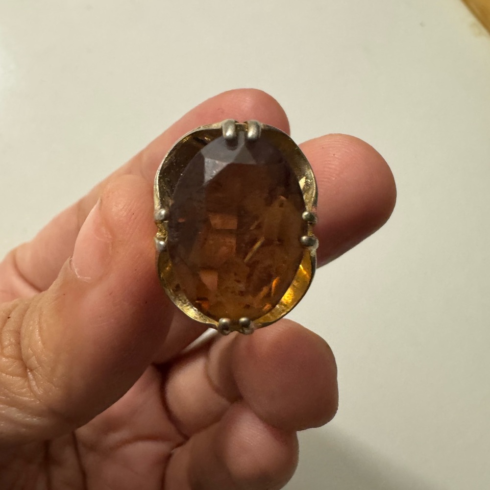 18GF Vintage Clark & Coombs Cocktail Ring *READ*